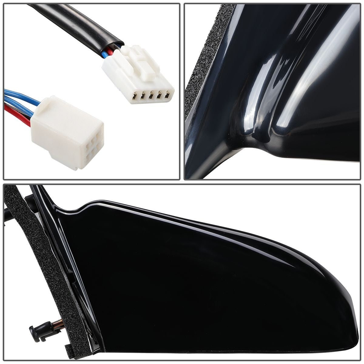 RETROVISOR MIRROR - OEM - 97-01 TOYOTA CAMRY - POWERED - HEATED - PAINTABLE - BLACK - LEFT