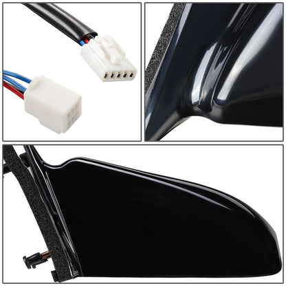 RETROVISOR MIRROR - OEM - 97-01 TOYOTA CAMRY - POWERED - HEATED - PAINTABLE - BLACK - LEFT