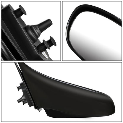 RETROVISOR MIRROR - OEM - 98-02 TOYOTA COROLLA - MANUAL - PAINTABLE - BLACK - LEFT