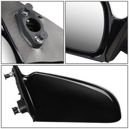 RETROVISOR MIRROR - OEM - 97-01 TOYOTA CAMRY - MANUAL - BLACK MATERIAL - LEFT