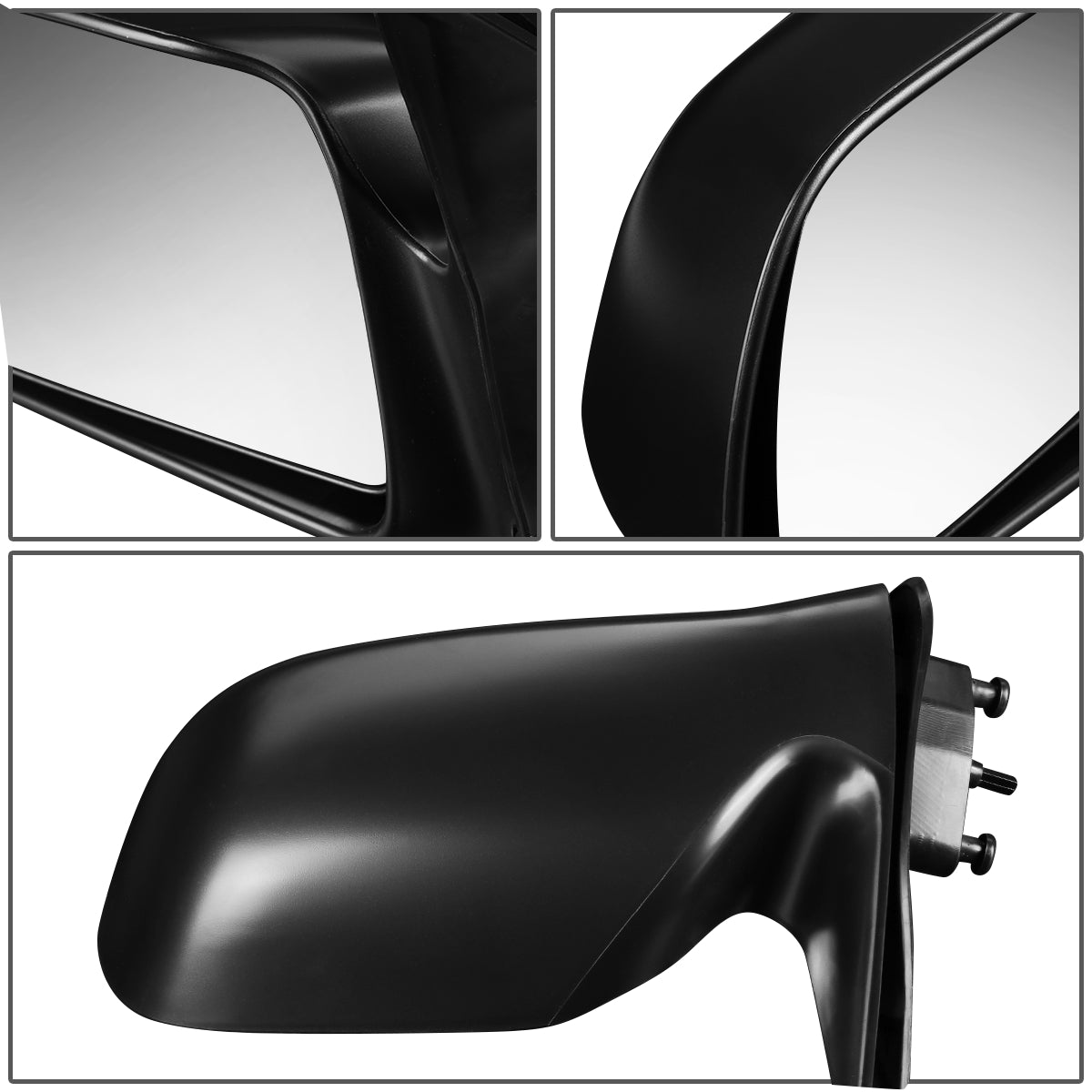 RETROVISOR MIRROR - OEM - 01-04 TOYOTA TACOMA RWD - DOES NOT FIT S-RUNNER MODELS - MANUAL - PAINTABLE - BLACK - LEFT