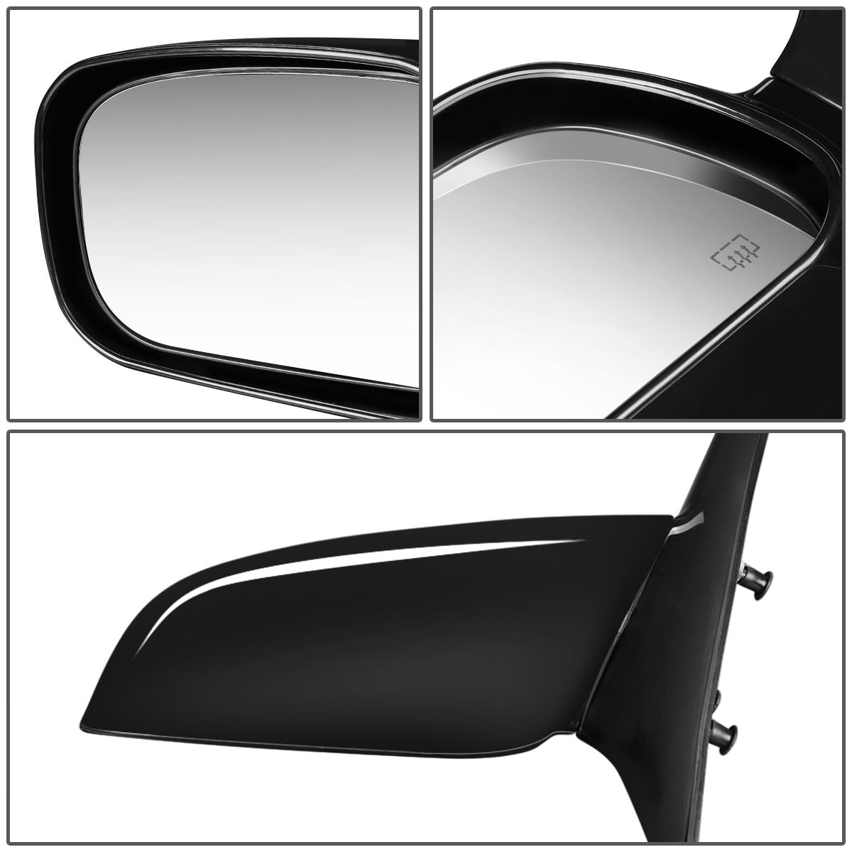 RETROVISOR MIRROR - OEM - 02-06 TOYOTA CAMRY - POWERED - HEATED - PAINTABLE - BLACK - LEFT