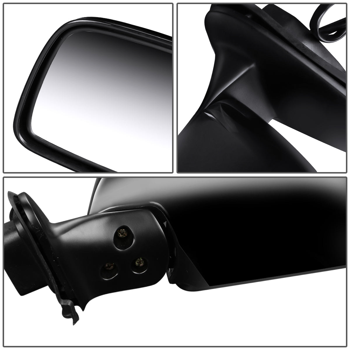 RETROVISOR MIRROR - OEM - 96-02 TOYOTA 4RUNNER - POWERED - FOLDING - BLACK MATERIAL - LEFT
