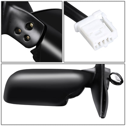 RETROVISOR MIRROR - OEM - 96-02 TOYOTA 4RUNNER - POWERED - FOLDING - BLACK MATERIAL - LEFT