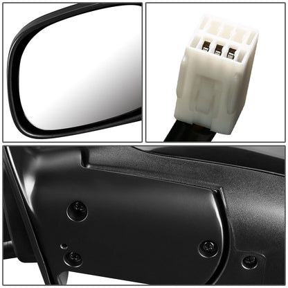 RETROVISOR MIRROR - OEM - 04-06 TOYOTA TUNDRA CREW CAB / 01-07 TOYOTA SEQUOIA - POWER MIRROR ADJUSTMENT - W/O HEATED - TEXTURED/ CAP PAINTABLE - BLACK - LEFT