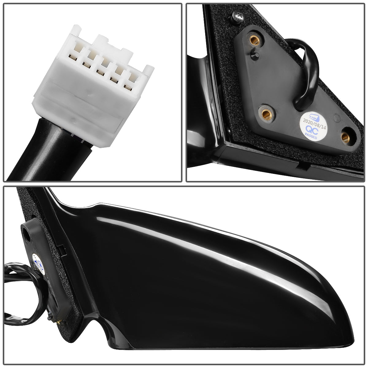 RETROVISOR MIRROR - OEM - 99-03 TOYOTA SOLARA - POWERED - HEATED - BLACK MATERIAL - LEFT