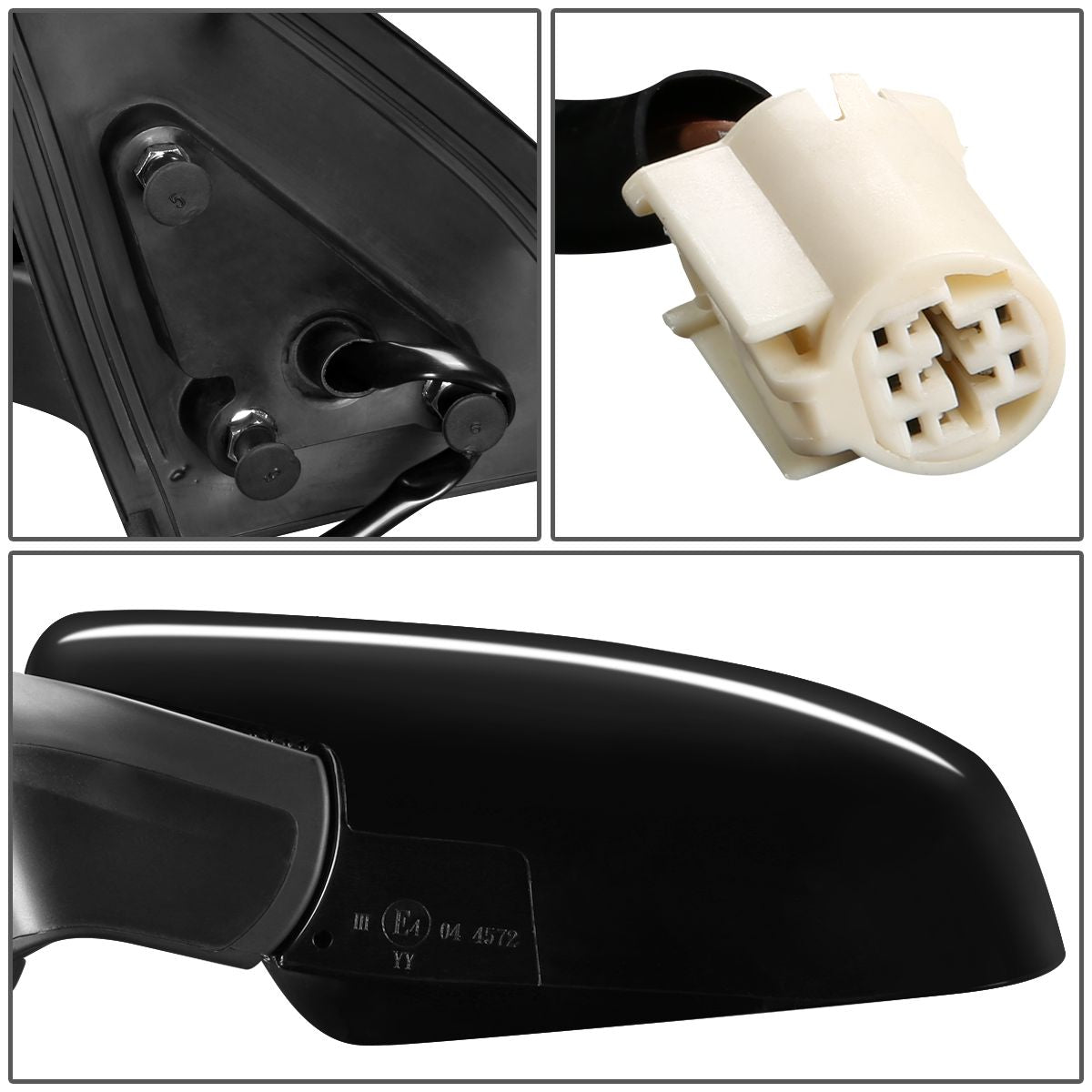 RETROVISOR MIRROR - OEM - 03-09 TOYOTA 4RUNNER - POWERED - PAINTABLE - BLACK - LEFT