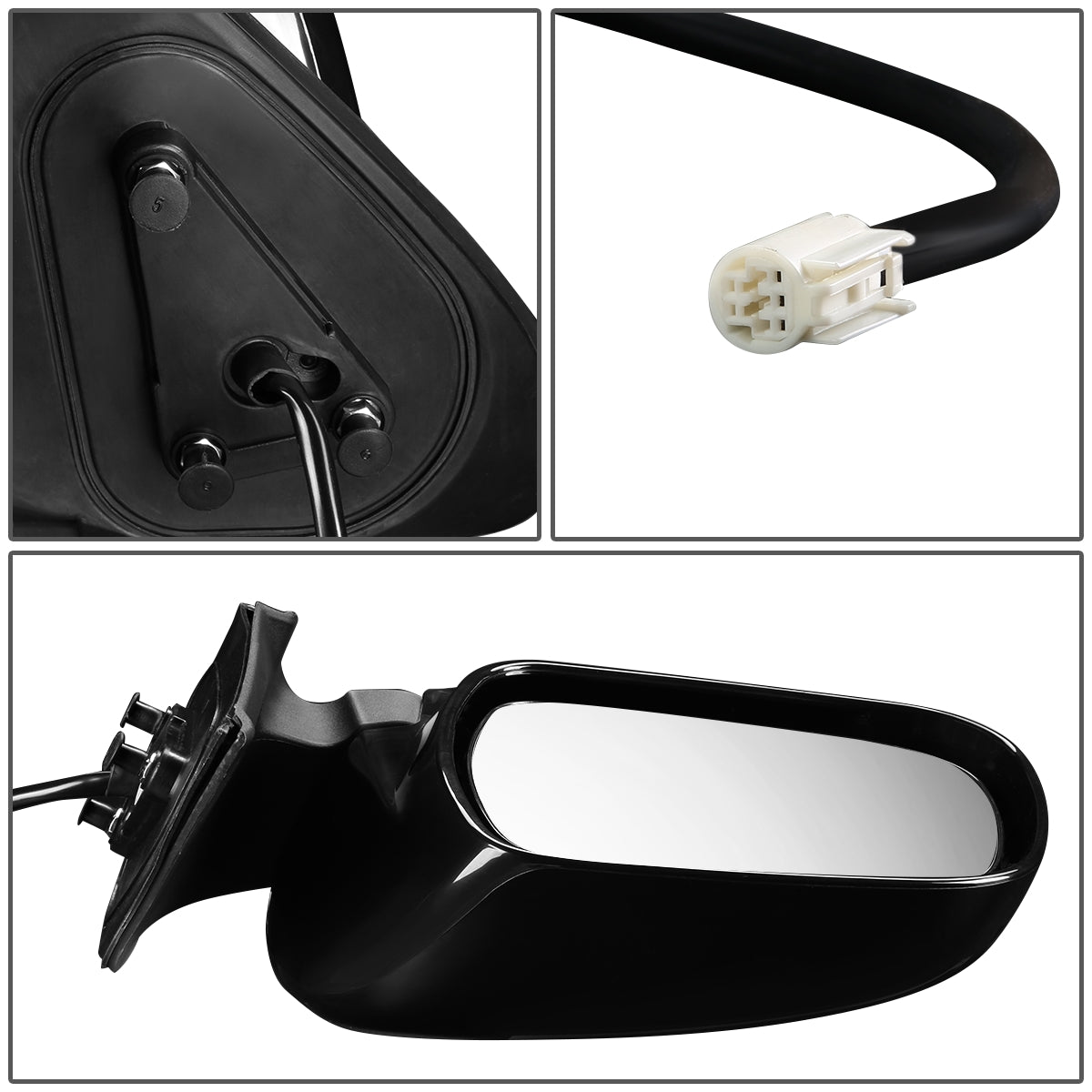 RETROVISOR MIRROR - OEM - 05-11 TOYOTA TACOMA - POWERED - TEXTURED - BLACK - LEFT