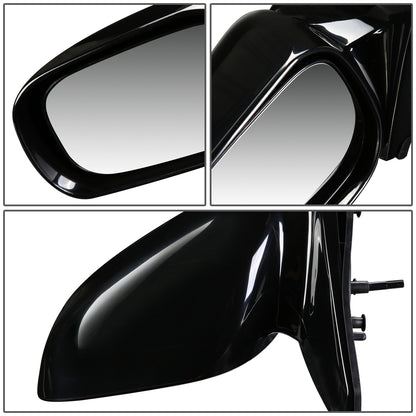 RETROVISOR MIRROR - OEM - 03-08 TOYOTA MATRIX / 03-08 PONTIAC VIBE - MANUAL - PAINTABLE - BLACK - LEFT