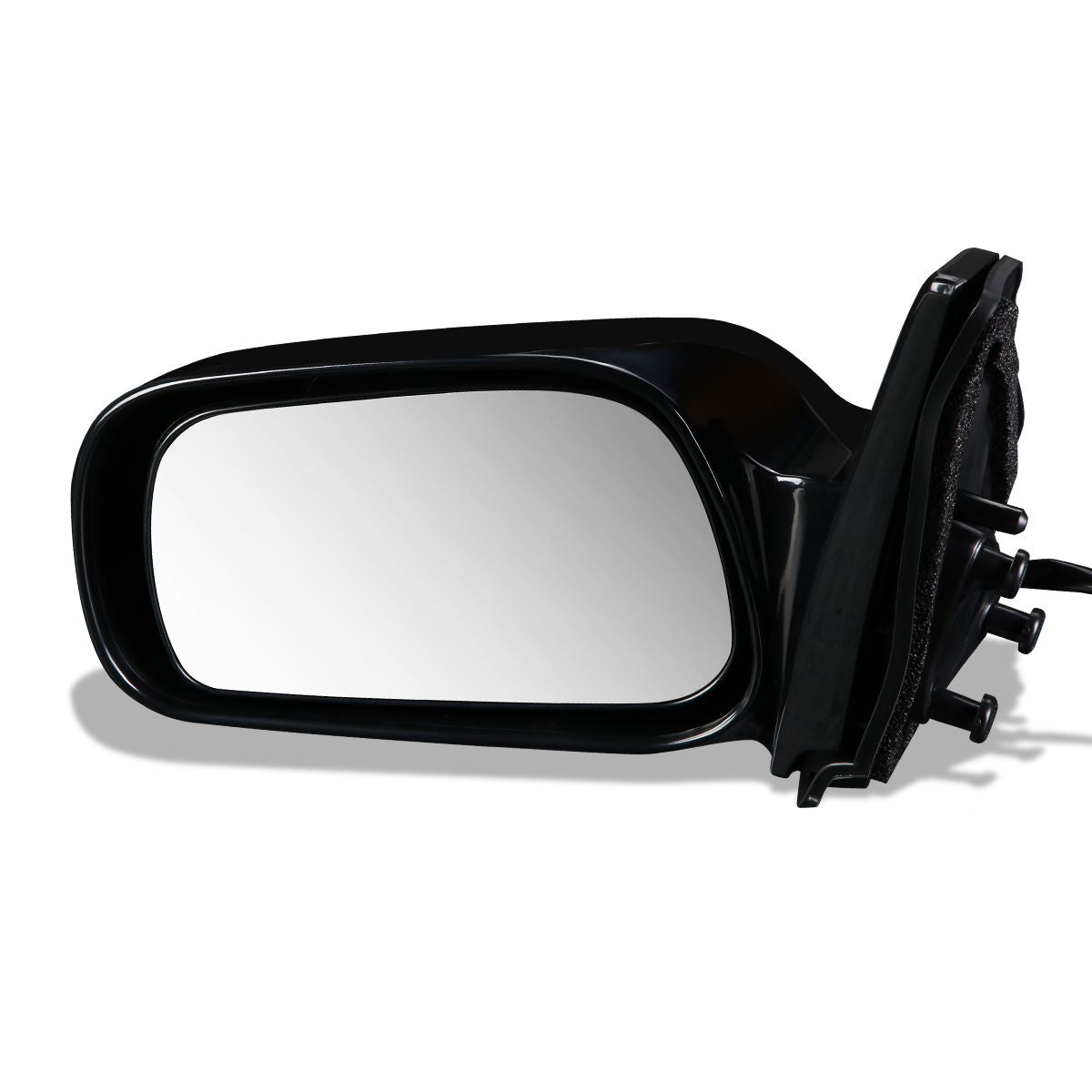 RETROVISOR MIRROR - OEM - 03-08 TOYOTA MATRIX / 03-08 PONTIAC VIBE - POWERED - PAINTABLE - BLACK - LEFT
