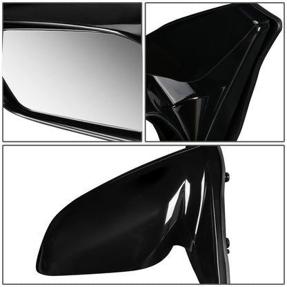 RETROVISOR MIRROR - OEM - 03-08 TOYOTA MATRIX / 03-08 PONTIAC VIBE - POWERED - PAINTABLE - BLACK - LEFT