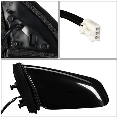 RETROVISOR MIRROR - OEM - 03-08 TOYOTA MATRIX / 03-08 PONTIAC VIBE - POWERED - PAINTABLE - BLACK - LEFT