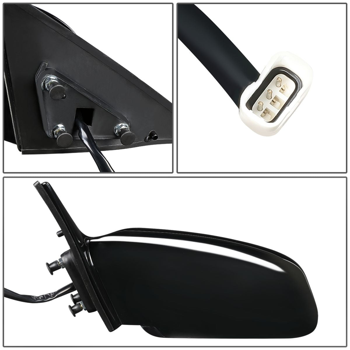 RETROVISOR MIRROR - OEM - 02-06 TOYOTA CAMRY - POWERED - PAINTABLE - BLACK - LEFT