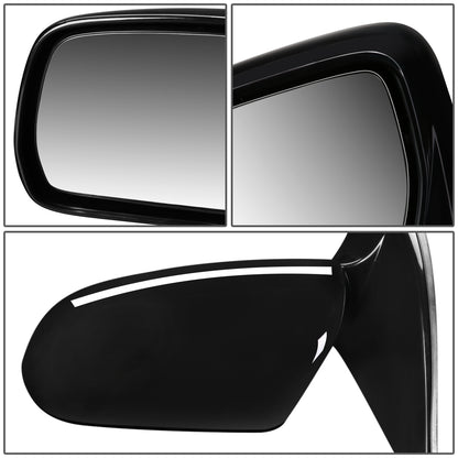 RETROVISOR MIRROR - OEM - 01-07 TOYOTA HIGHLANDER - POWERED - HEATED - PAINTABLE - BLACK - LEFT