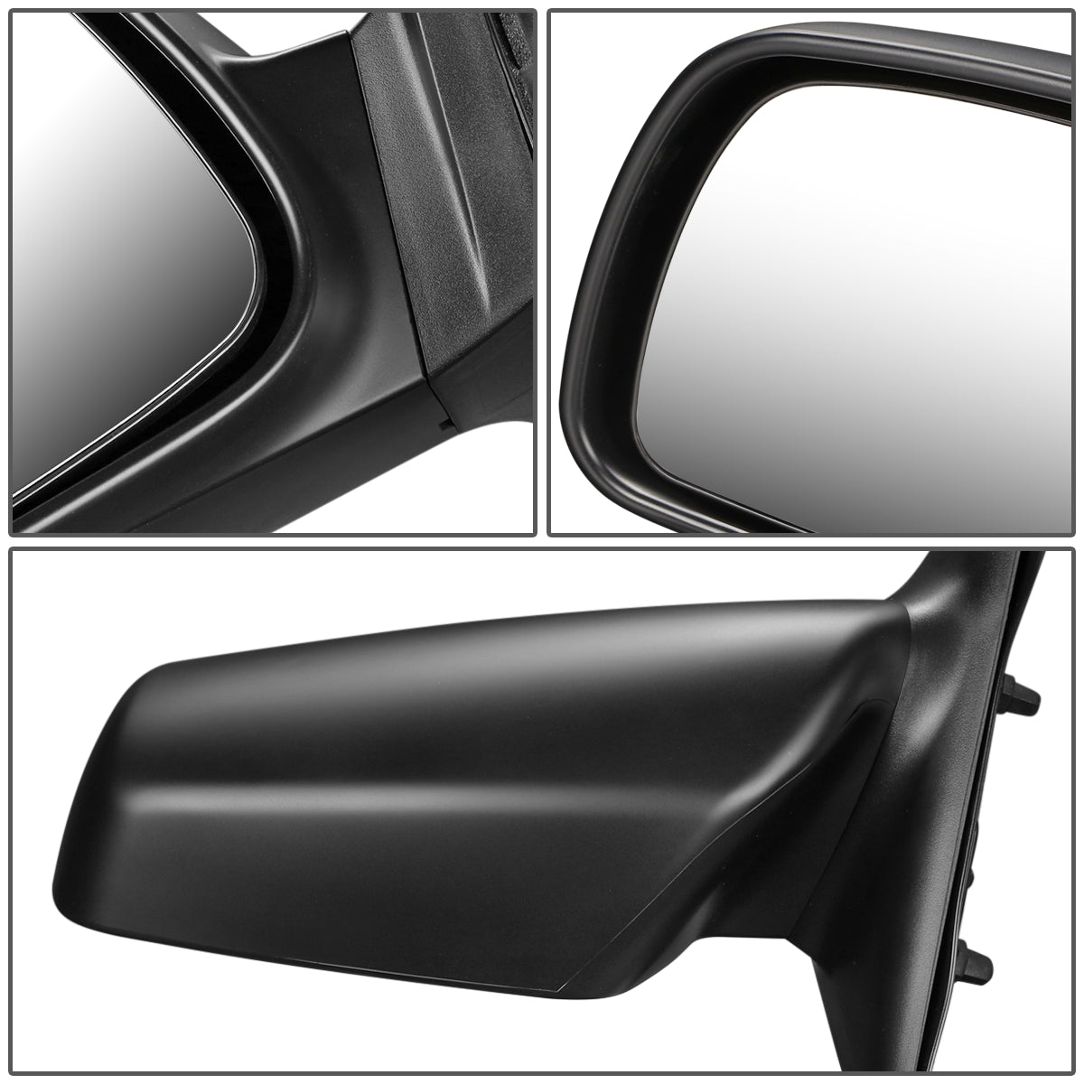 RETROVISOR MIRROR - OEM - 07-11 TOYOTA CAMRY - POWERED - BLACK MATERIAL - LEFT