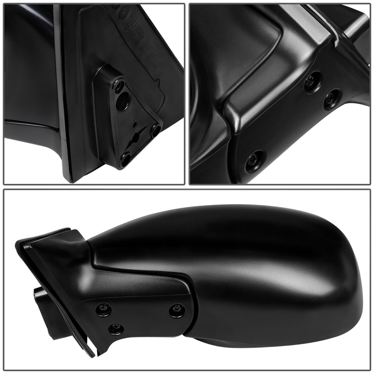 RETROVISOR MIRROR - OEM - 96-00 TOYOTA RAV4 - MANUAL - PAINTABLE - BLACK - LEFT