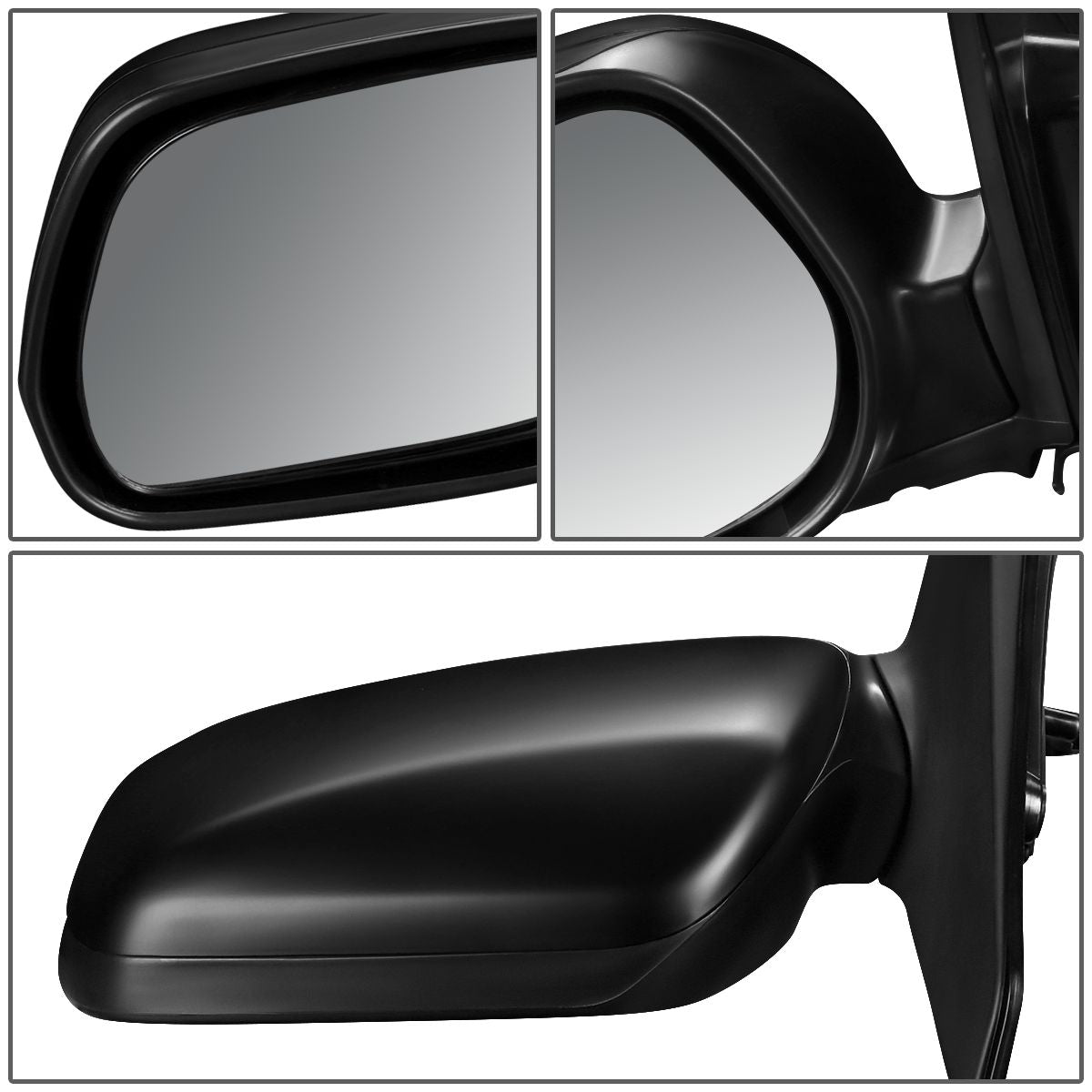 RETROVISOR MIRROR - OEM - 01-05 TOYOTA RAV4 - POWERED - HEATED - PAINTABLE - BLACK - LEFT