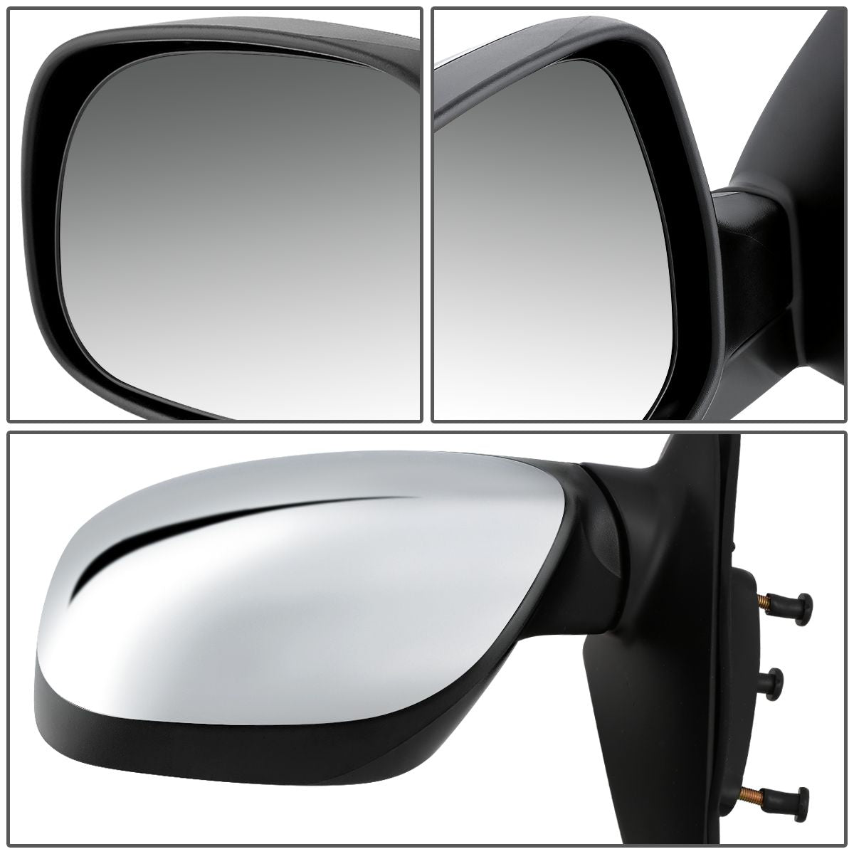 RETROVISOR MIRROR - OEM - 04-06 TOYOTA TUNDRA CREW CAB - POWER MIRROR ADJUSTMENT - HEATED - CHROME - LEFT