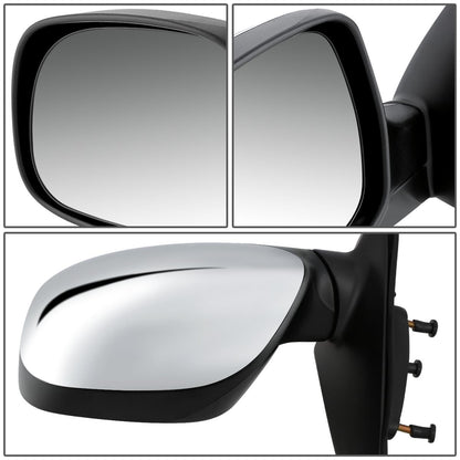RETROVISOR MIRROR - OEM - 04-06 TOYOTA TUNDRA CREW CAB - POWER MIRROR ADJUSTMENT - W/O HEAT - CHROME - LEFT