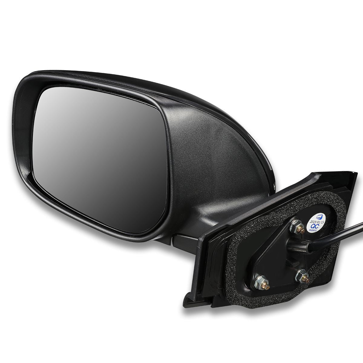 RETROVISOR MIRROR - OEM - 06-11 TOYOTA YARIS HATCHBACK - POWERED - TEXTURED - BLACK - LEFT