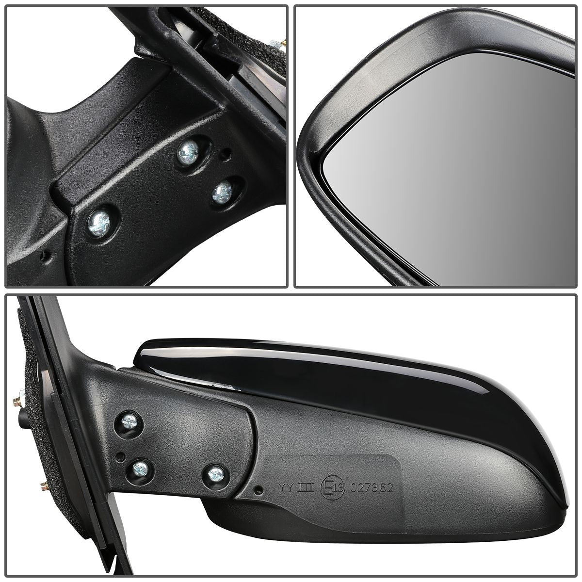 RETROVISOR MIRROR - OEM - 06-11 TOYOTA YARIS HATCHBACK - MANUAL - TEXTURED - BLACK - LEFT