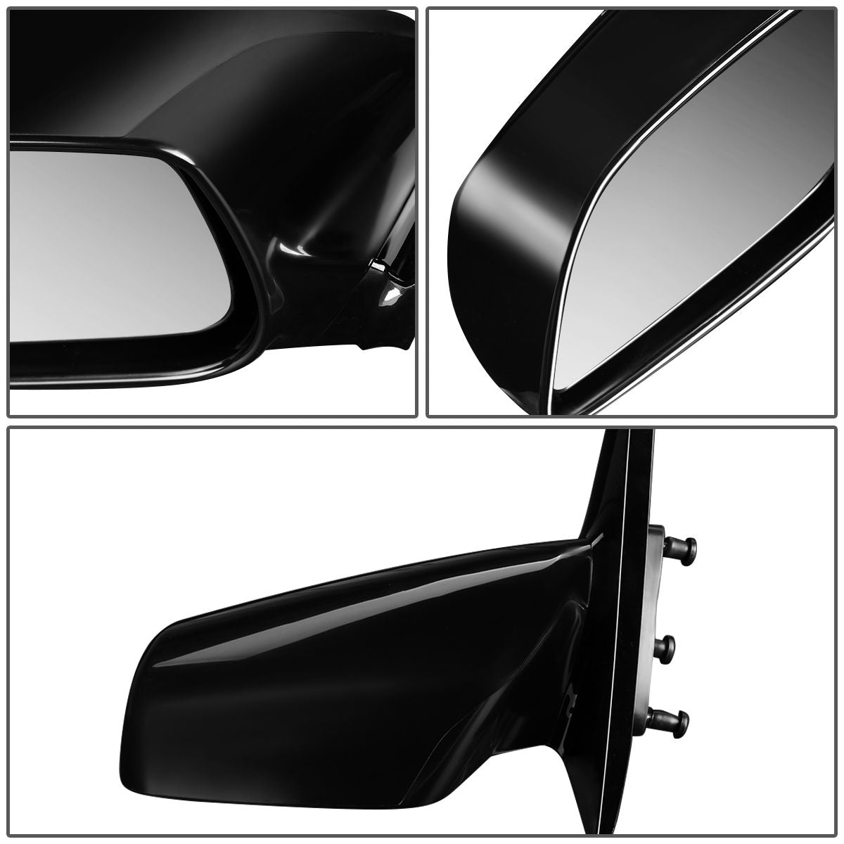 RETROVISOR MIRROR - OEM - 04-08 TOYOTA SOLARA - POWERED - PAINTABLE - BLACK - LEFT