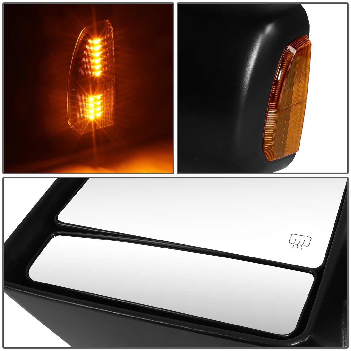 RETROVISOR MIRROR - OE STYLE - TOYOTA TUNDRA 07-21 - WITH POWER WITH HEATED WITH SIGNAL DUAL ARM - DRIVER SIDE - PAINT TO MATCH - BLACK