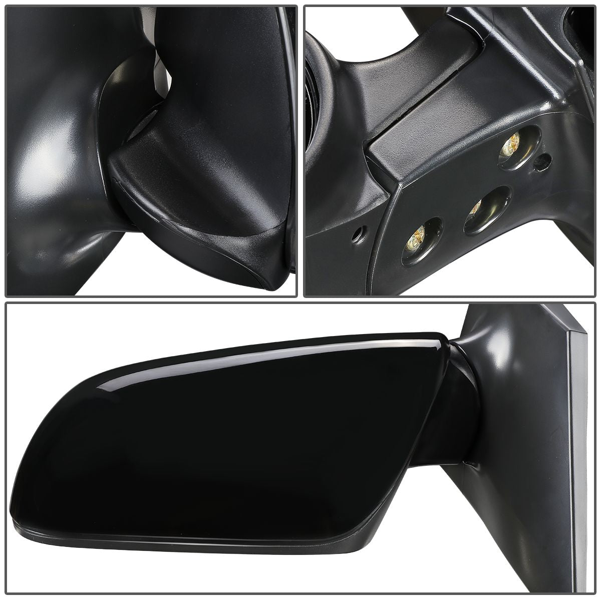 RETROVISOR MIRROR - OEM - 09-13 TOYOTA COROLLA - POWERED - HEATED - TEXTURED - BLACK - LEFT