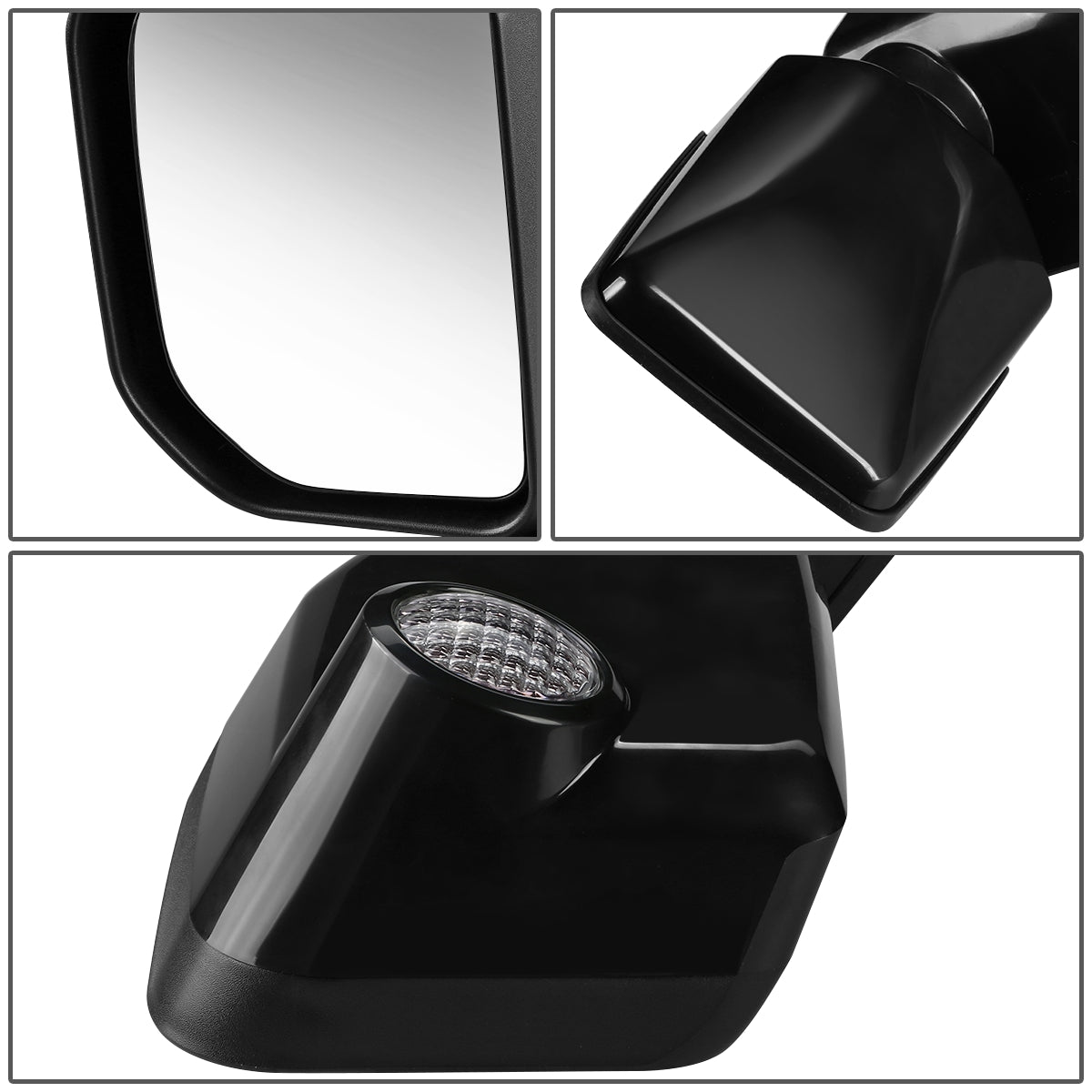 RETROVISOR MIRROR - OEM - 07-09 TOYOTA FJ CRUISER - POWERED - PAINTABLE - BLACK - LEFT