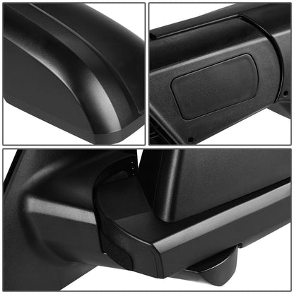 RETROVISOR MIRROR - OEM - 07-18 TOYOTA TUNDRA - MATTE - BLACK - LEFT