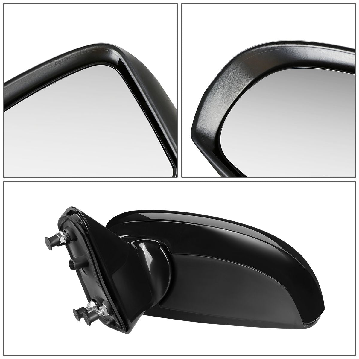 RETROVISOR MIRROR - OEM - 09-12 TOYOTA VENZA - POWERED - PAINTABLE - BLACK - LEFT