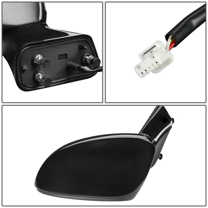 RETROVISOR MIRROR - OEM - 09-12 TOYOTA VENZA - POWERED - PAINTABLE - BLACK - LEFT