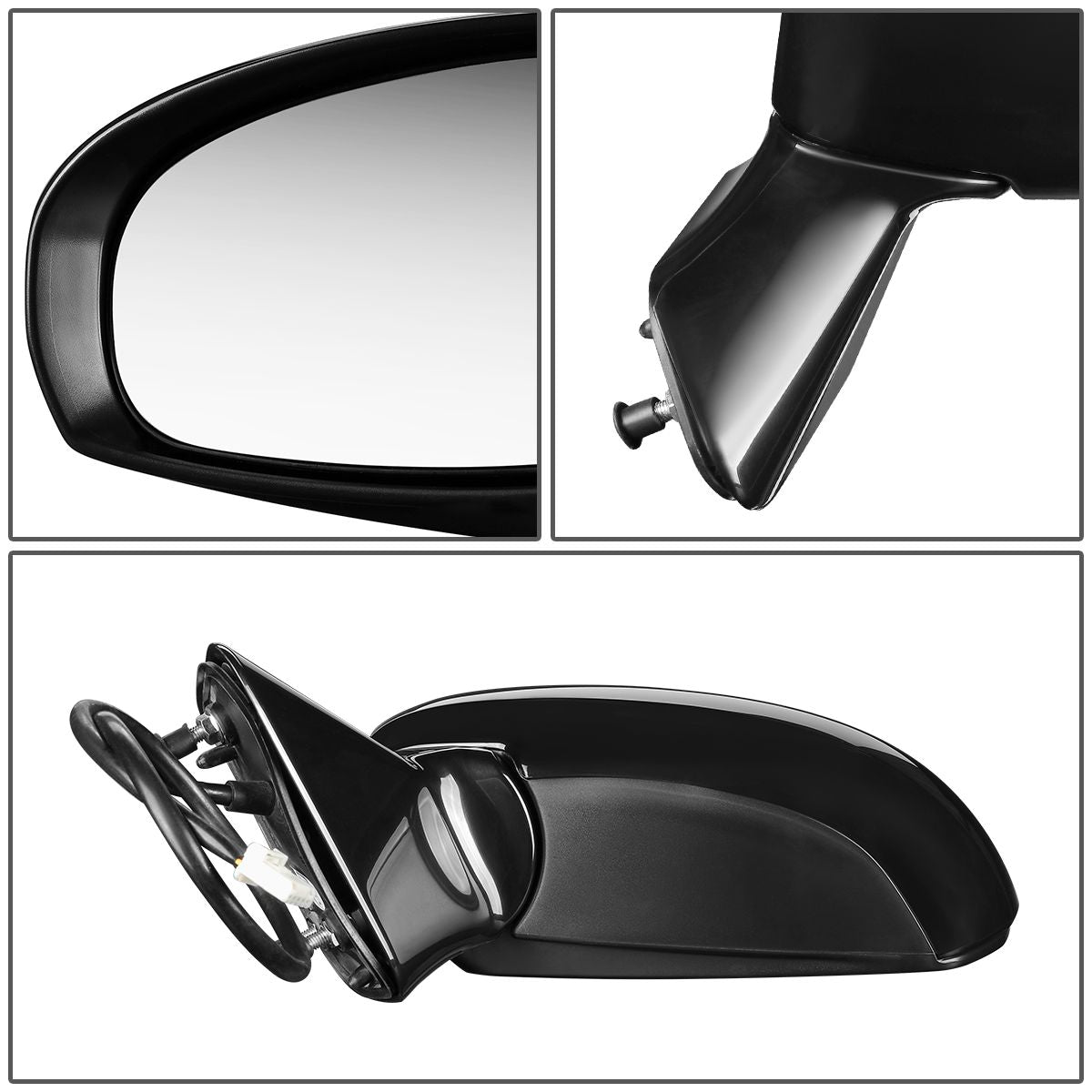 RETROVISOR MIRROR - OEM - 09-12 TOYOTA VENZA - POWERED - HEATED - PAINTABLE - BLACK - LEFT