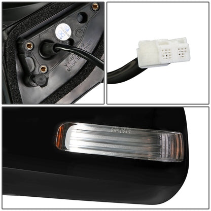 RETROVISOR MIRROR - OEM - 09-12 TOYOTA RAV4 - POWERED - HEATED - PAINTABLE - BLACK - LEFT