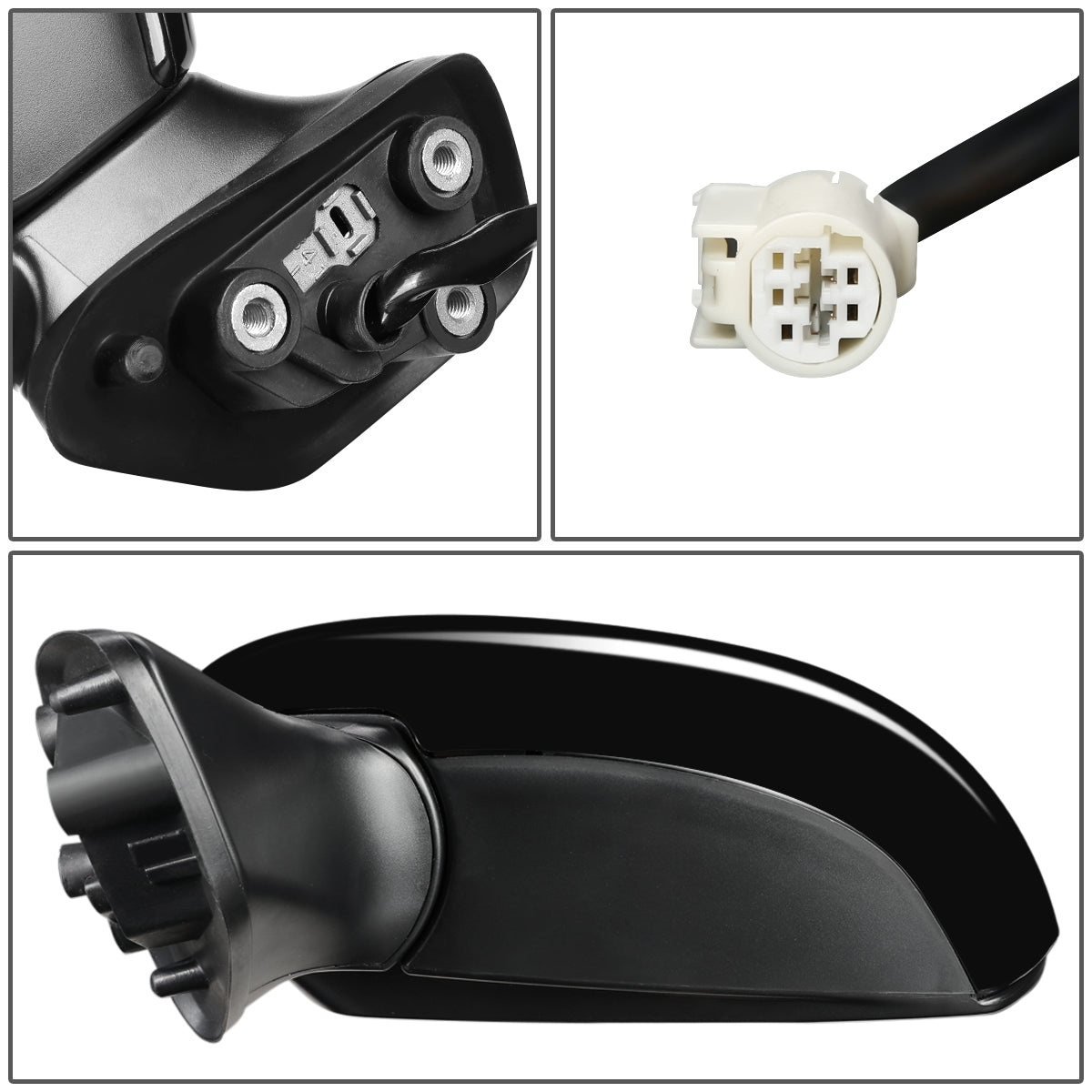 RETROVISOR MIRROR - OEM - 10-15 TOYOTA PRIUS / 14-15 TOYOTA PRIUS PLUG-IN - POWERED - TEXTURED - BLACK - LEFT