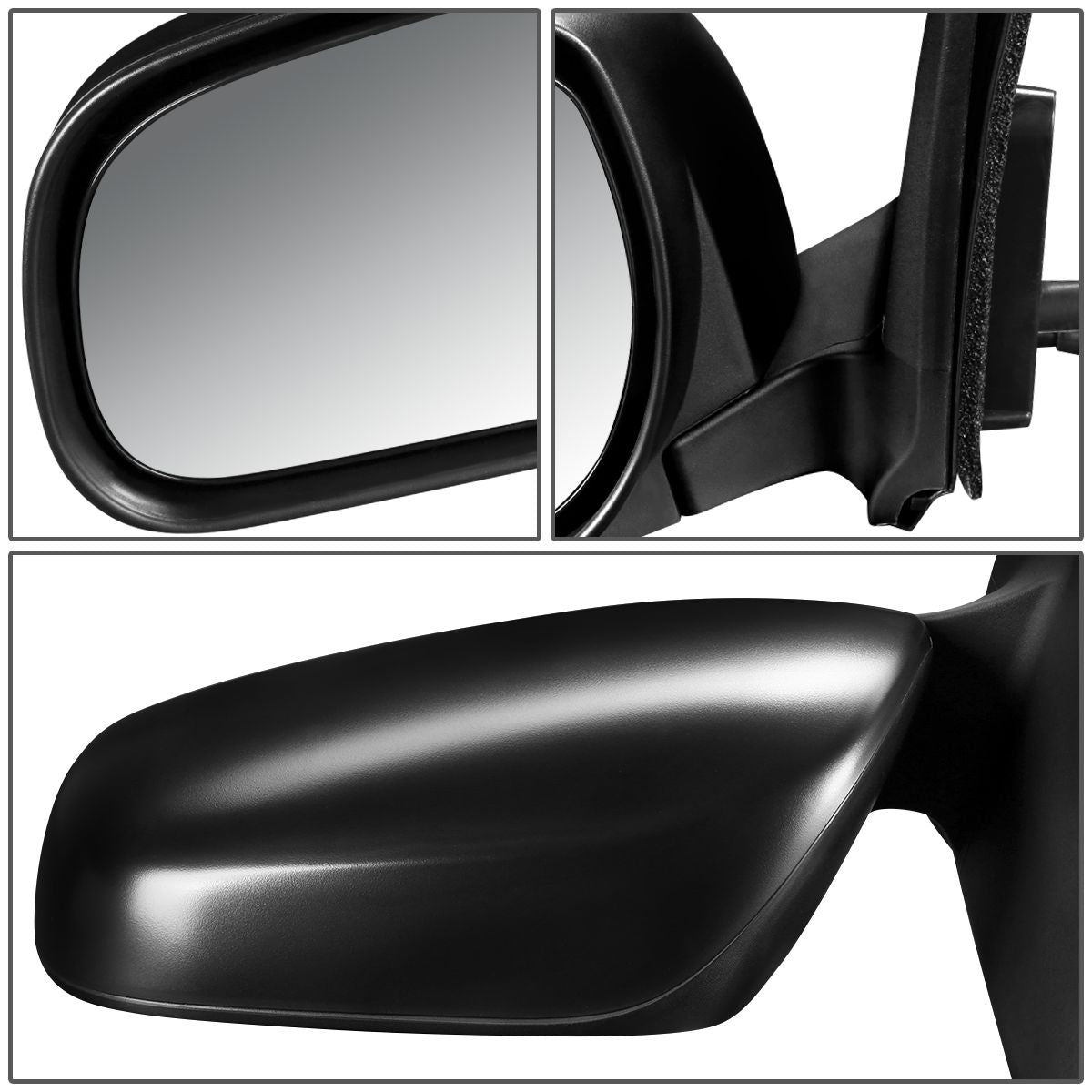 RETROVISOR MIRROR - OEM - 09-12 TOYOTA RAV4 - POWERED - TEXTURED - BLACK - LEFT