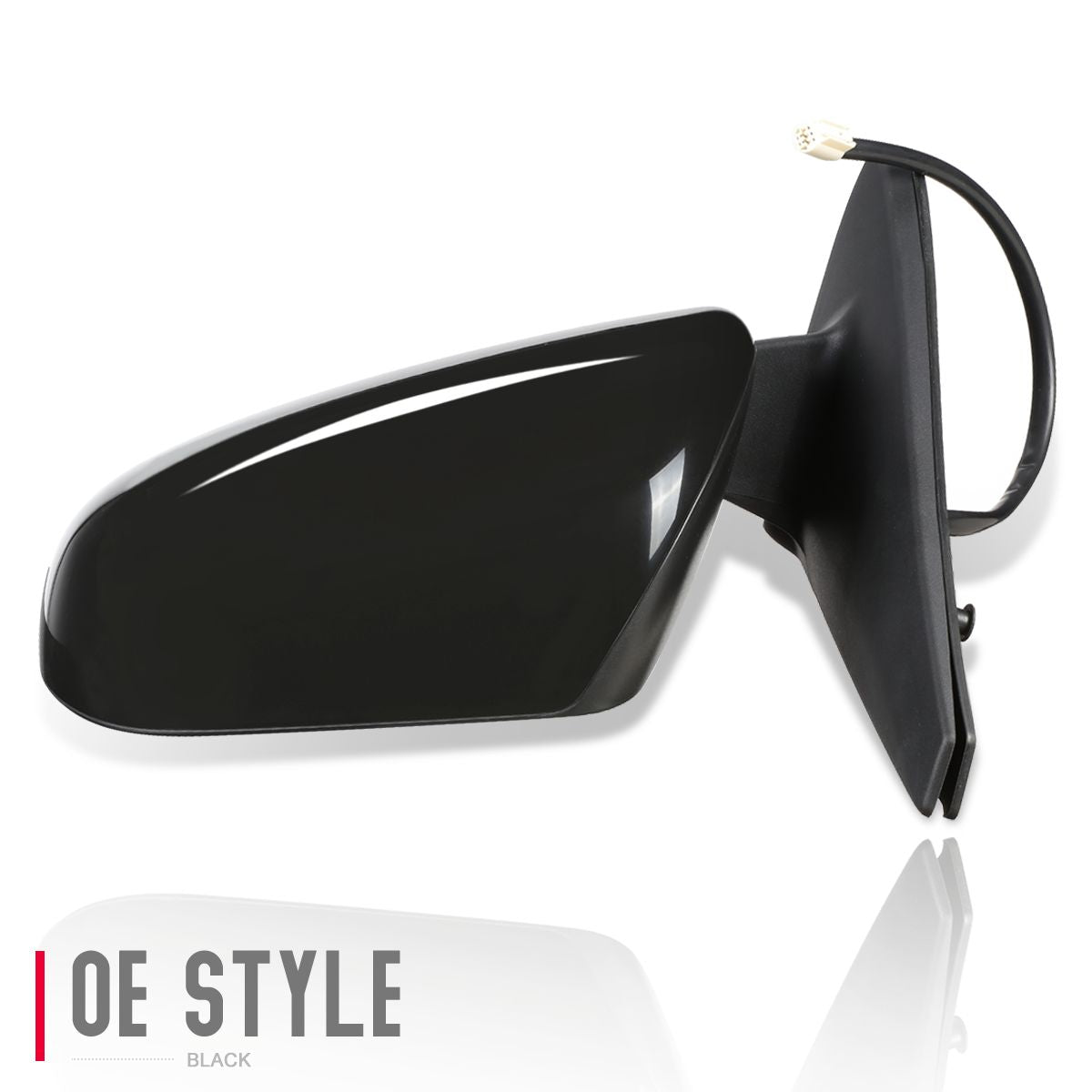 RETROVISOR MIRROR - OEM - 10-13 TOYOTA 4RUNNER - POWERED - HEATED - TEXTURED - BLACK - LEFT