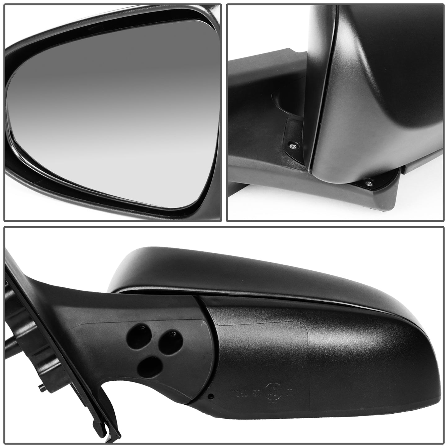 RETROVISOR MIRROR - OEM - 12-13 TOYOTA YARIS HATCHBACK - MANUAL - TEXTURED - BLACK - LEFT