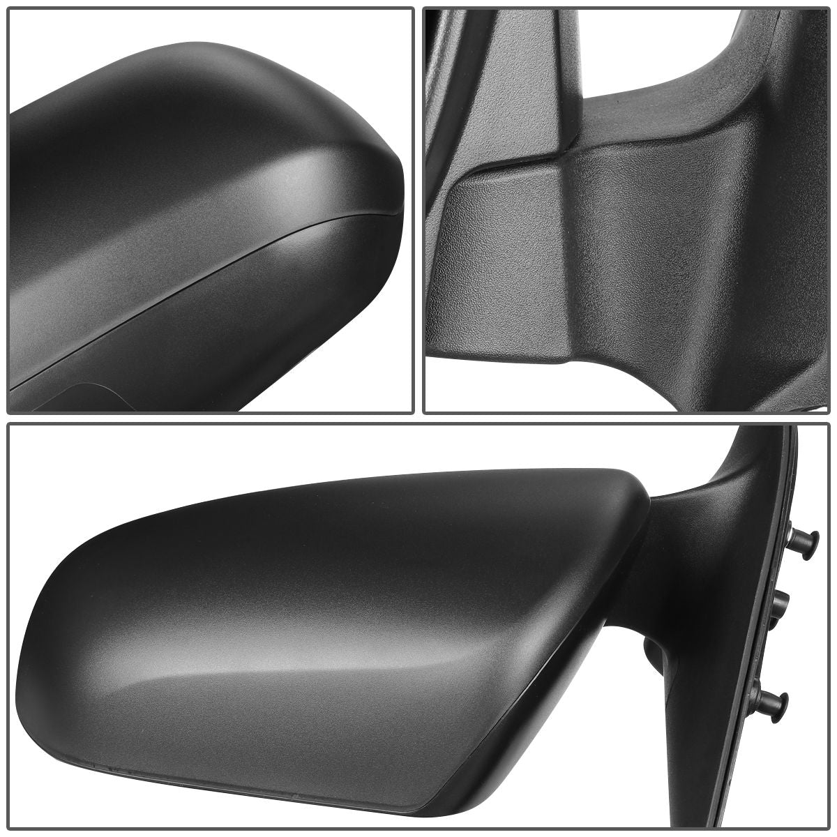 RETROVISOR MIRROR - OEM - 12-15 TOYOTA TACOMA - MANUAL - TEXTURED - BLACK - LEFT