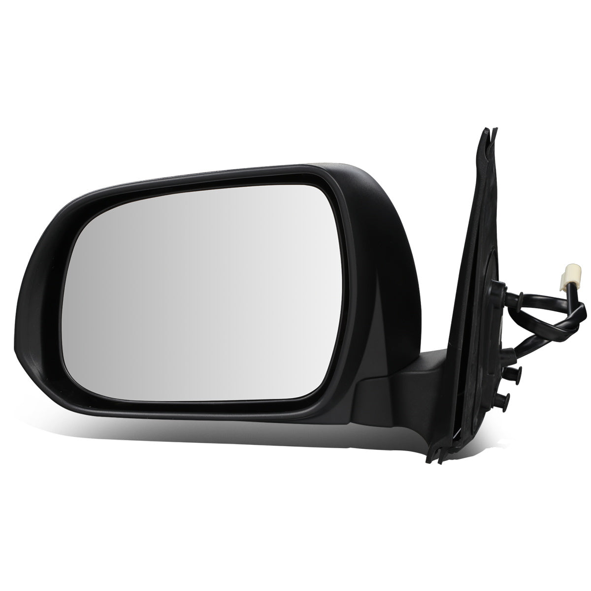 RETROVISOR MIRROR - OEM - 12-15 TOYOTA TACOMA - POWER MIRROR ADJUSTMENT - W/O HEAT, SIGNAL LIGHT, MEMORY, PUDDLE LIGHT, BLIND SPOT DETECTION OR ASPHERICAL GLASS - FOLDING - ONLY FITS VEHICLES W/ MATCHING FUNCTIONS AS MIRRORS - BLACK / CHROME COVER - LEFT