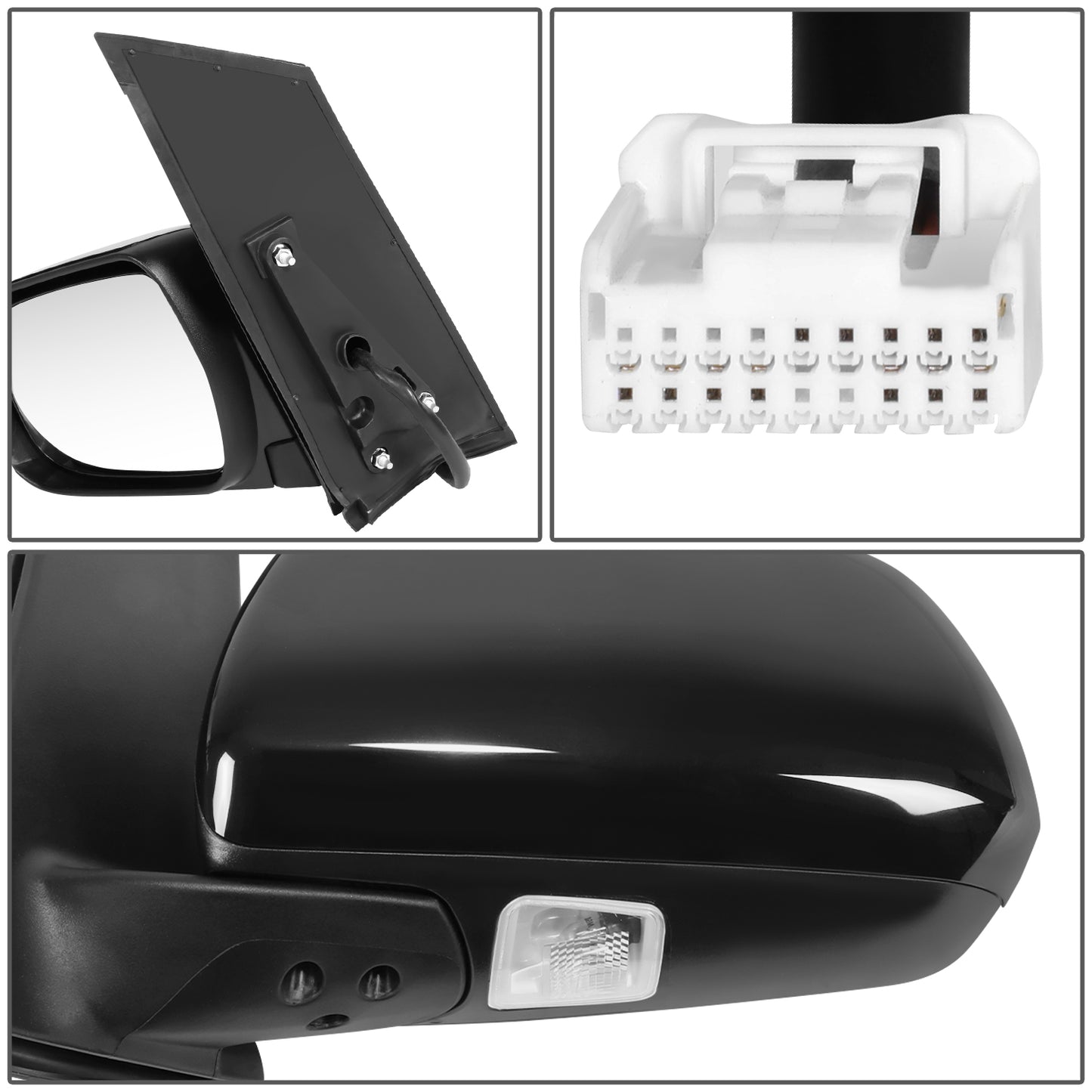 RETROVISOR MIRROR - OE STYLE - TOYOTA SIENNA 11-12 - WITH POWER WITH HEATED WITH MEMORY - DRIVER SIDE - PAINT TO MATCH - BLACK