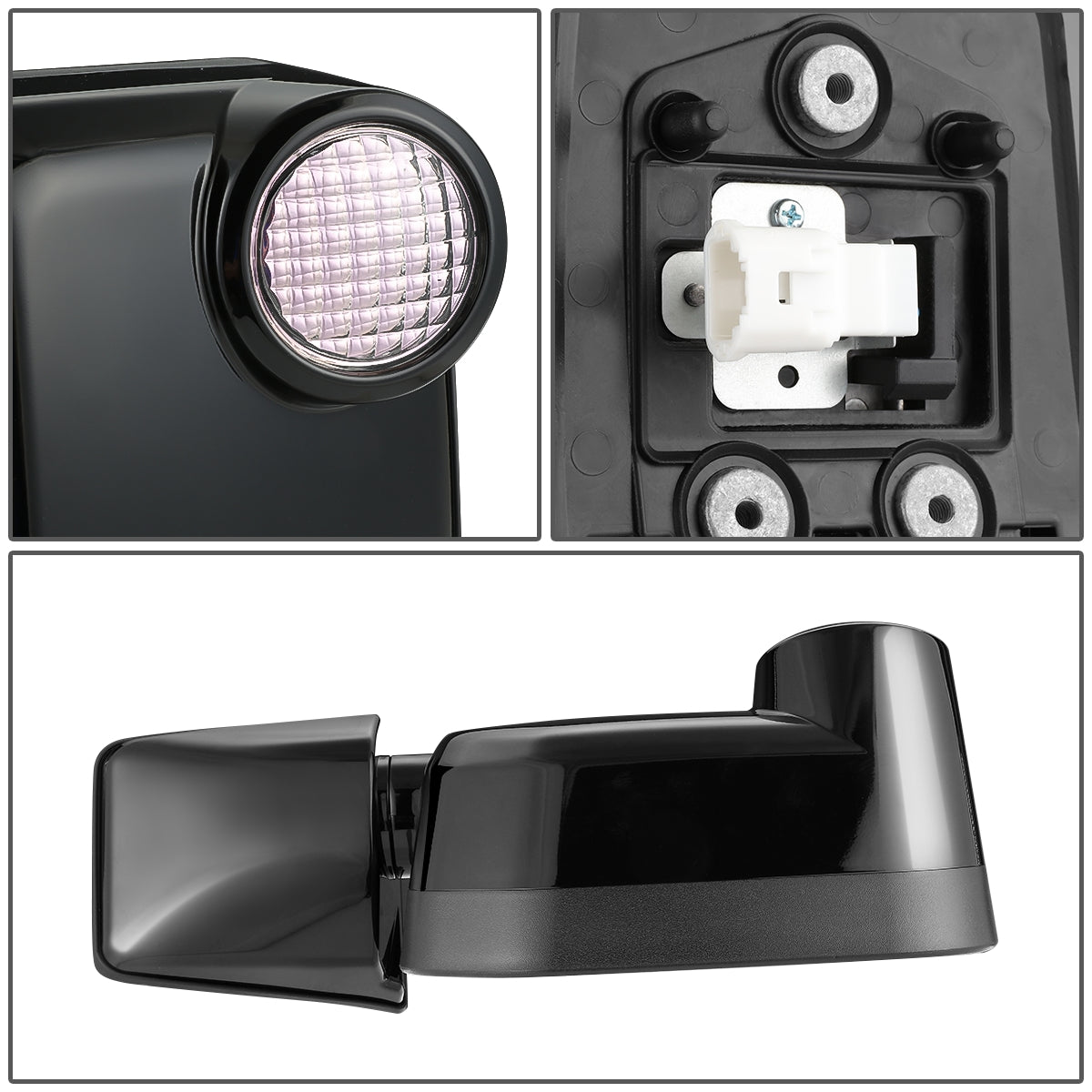 RETROVISOR MIRROR - OEM - 07-15 TOYOTA FJ CRUISER - POWERED - W/ SIGNAL LIGHT - BLACK - LEFT