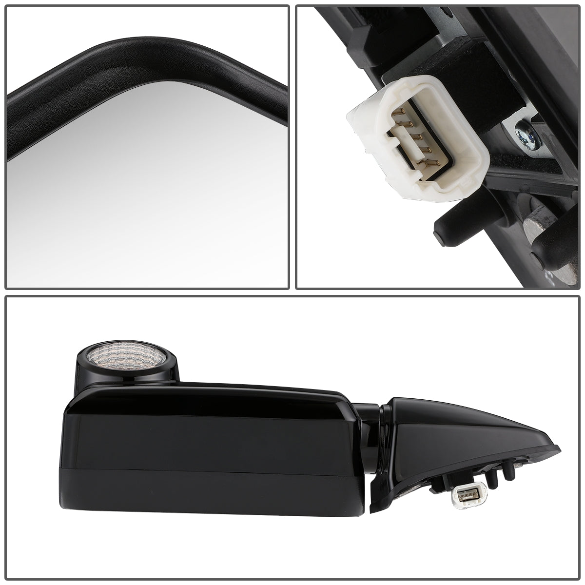 RETROVISOR MIRROR - OEM - 07-15 TOYOTA FJ CRUISER - POWERED - W/ SIGNAL LIGHT - BLACK - LEFT