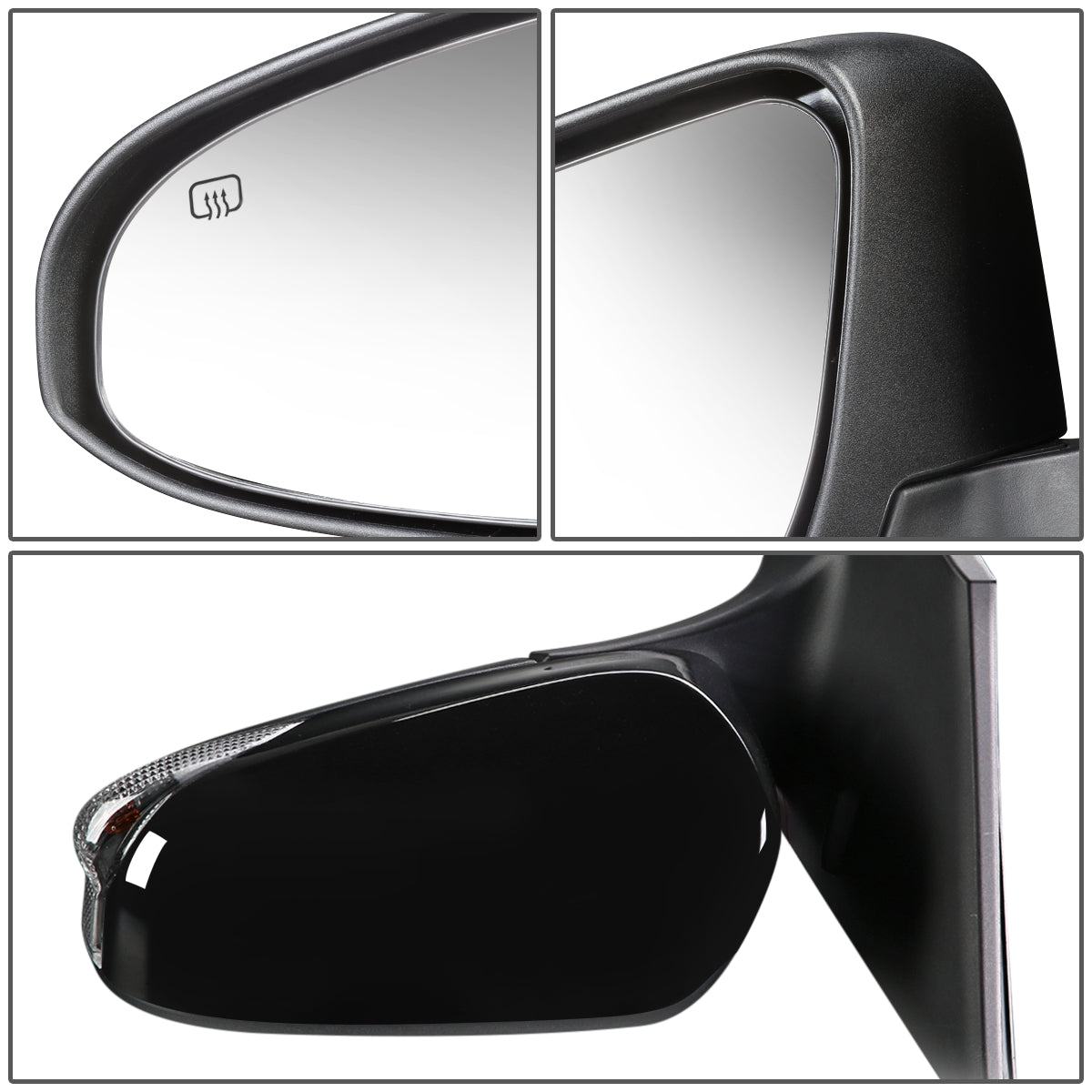 RETROVISOR MIRROR - OEM - 14-19 TOYOTA COROLLA SEDAN / 17-18 COROLLA IM / 2016 SCION IM - POWERED - HEATED - TEXTURED - BLACK - LEFT