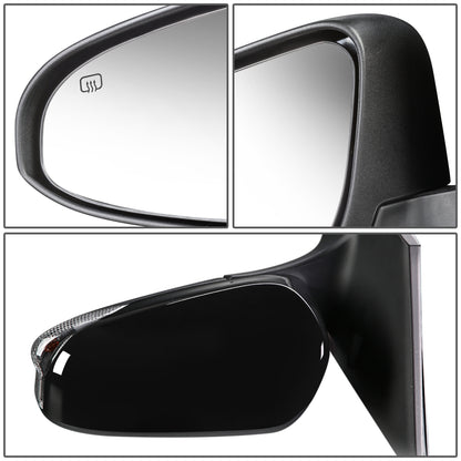 RETROVISOR MIRROR - OEM - 14-19 TOYOTA COROLLA SEDAN / 17-18 COROLLA IM / 2016 SCION IM - POWERED - HEATED - TEXTURED - BLACK - LEFT