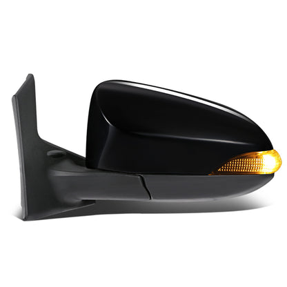 RETROVISOR MIRROR - OEM - 12-14 TOYOTA PRIUS-C - POWERED - W/ SIGNAL LIGHT - FOLDING - BLACK MATERIAL - LEFT
