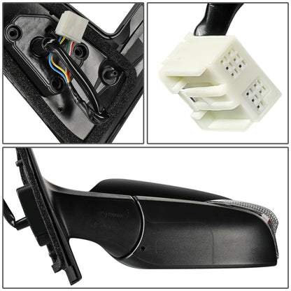 RETROVISOR MIRROR - OEM - 12-14 TOYOTA PRIUS-C - POWERED - W/ SIGNAL LIGHT - FOLDING - BLACK MATERIAL - LEFT