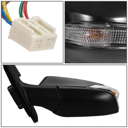 RETROVISOR MIRROR - OEM - 12-14 TOYOTA PRIUS-C - POWERED - HEATED - W/ SIGNAL LIGHT - FOLDING - BLACK MATERIAL - LEFT