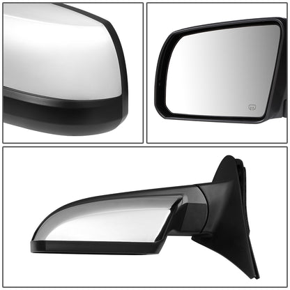 RETROVISOR MIRROR - OEM - 07-13 TOYOTA TUNDRA - POWERED - HEATED - FOLDING - CHROME COVER - LEFT