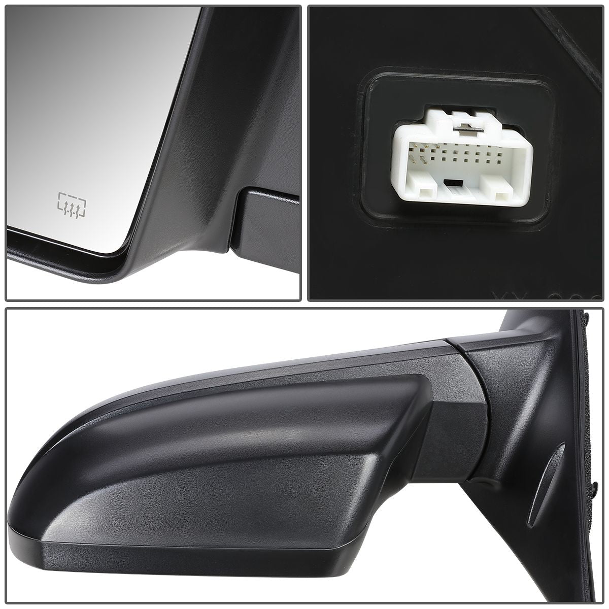 RETROVISOR MIRROR - OEM - 14-18 TOYOTA TUNDRA - POWERED - HEATED - TEXTURED - BLACK - LEFT